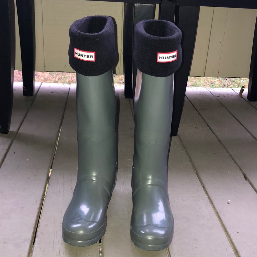 Tall Hunter Rain Boots w/ Boot Socks